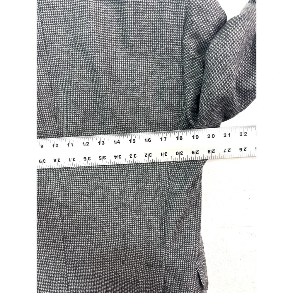 Pal Zileri MCMLXXX 38R Gray Check Flannel Wool‎ Blazer Jacket Sport Suit Coat